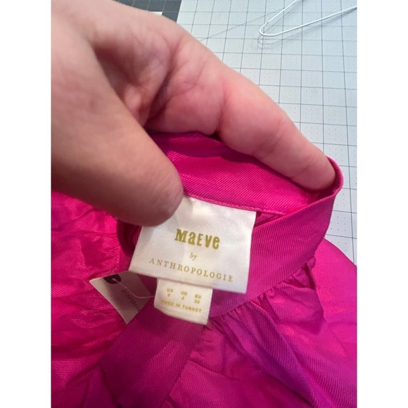 NWT Maeve Tulip wrap pink satin skirt size 0 - Picture 6 of 8